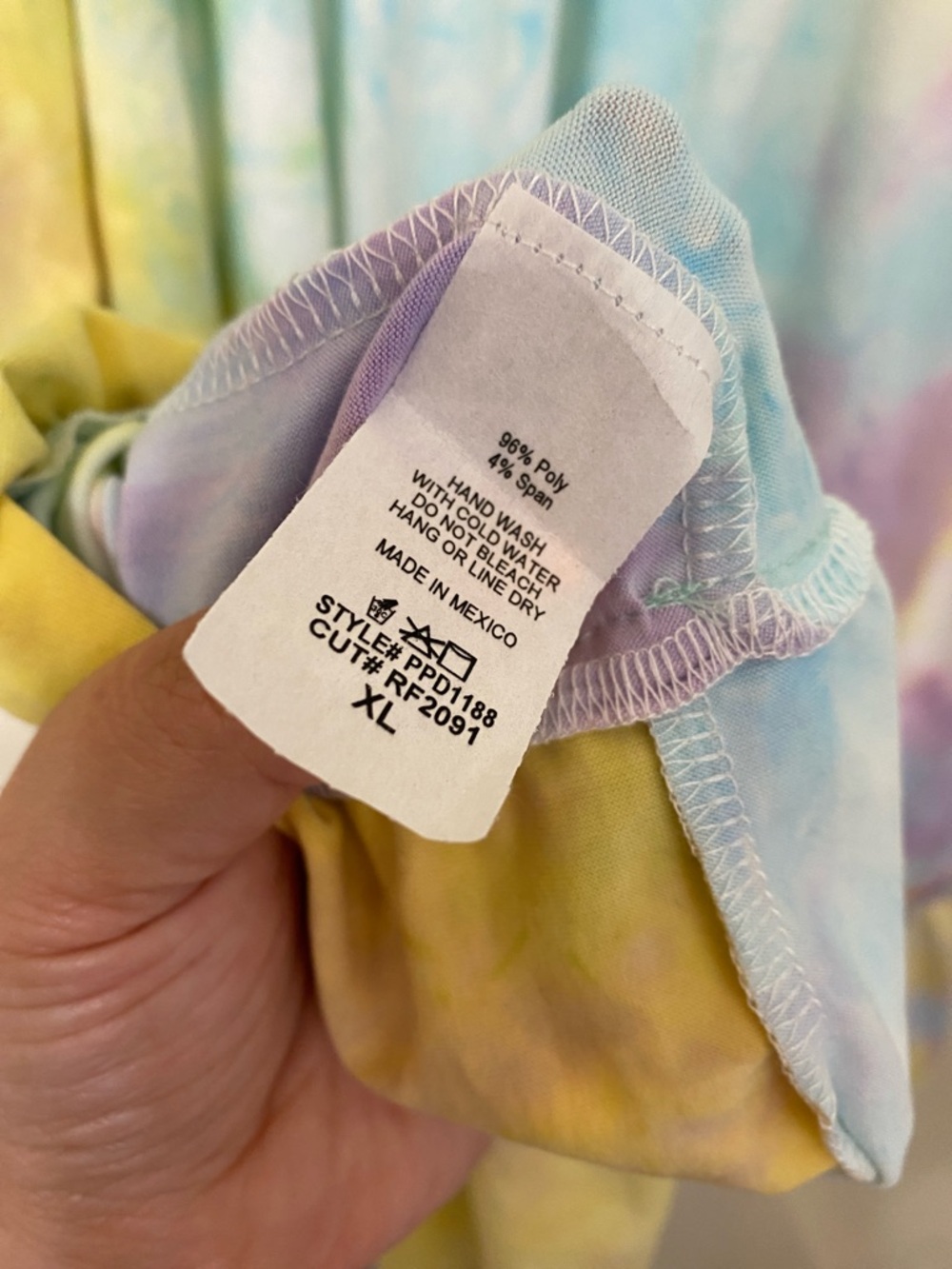 Pastel Tie-Dye Smocked Waist Dress - Picture 5 of 5